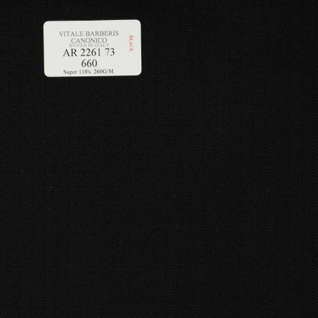 AR 2261 73  CANONICO - 100% Wool - Đen Trơn